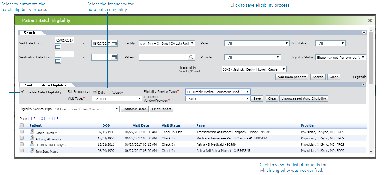 Automating batch eligibility process